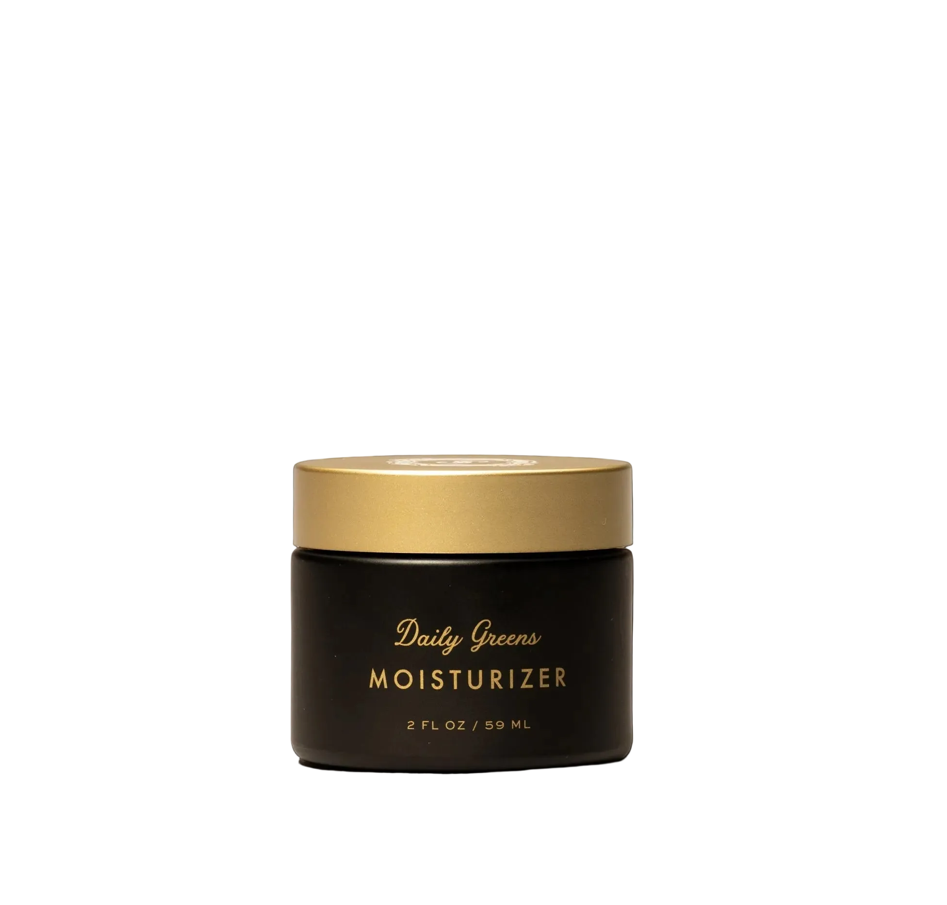 Sorella Daily Greens Moisturizer in a black jar with gold lid 